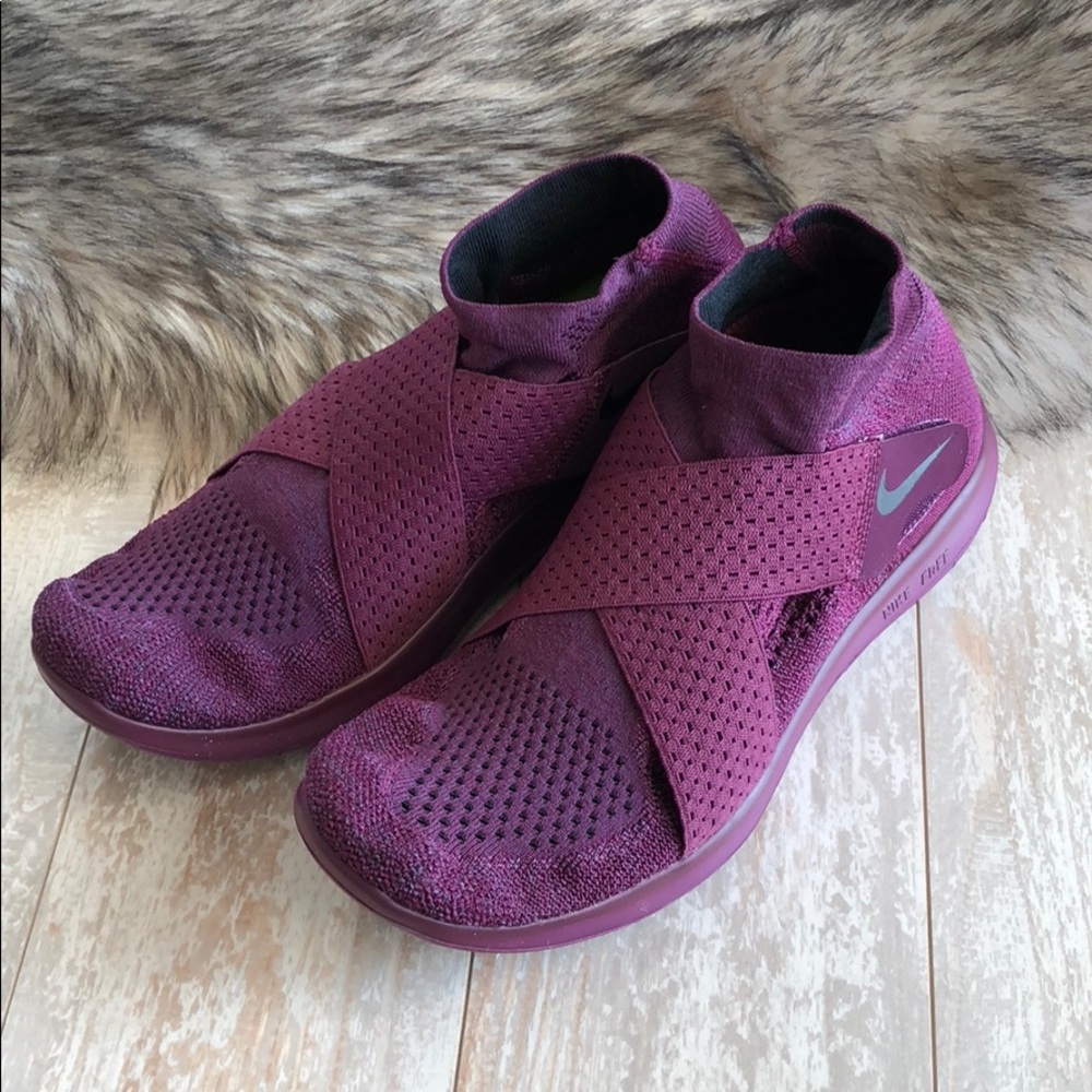 NWT Nike free rn motion Flyknit Bordeaux! - Picture 4 of 7